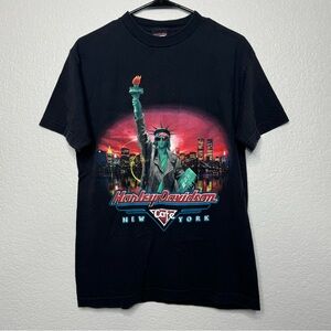 Rare Vintage Harley Davidson Cafe New York Black T-Shirt
